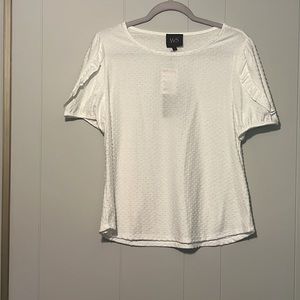 NWT W5 blouse with white fabric dots